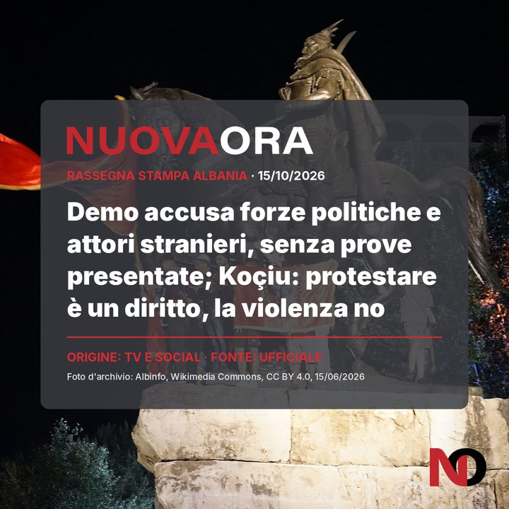 Demo accusa forze politiche e attori stranieri, senza prove presentate; Koçiu: protestare è un diritto, la violenza no
