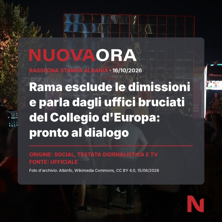 Rama esclude le dimissioni e parla dagli uffici bruciati del Collegio d'Europa: pronto al dialogo
