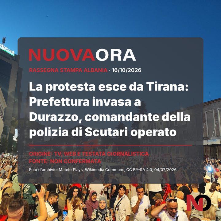 La protesta esce da Tirana: Prefettura invasa a Durazzo, comandante della polizia di Scutari operato