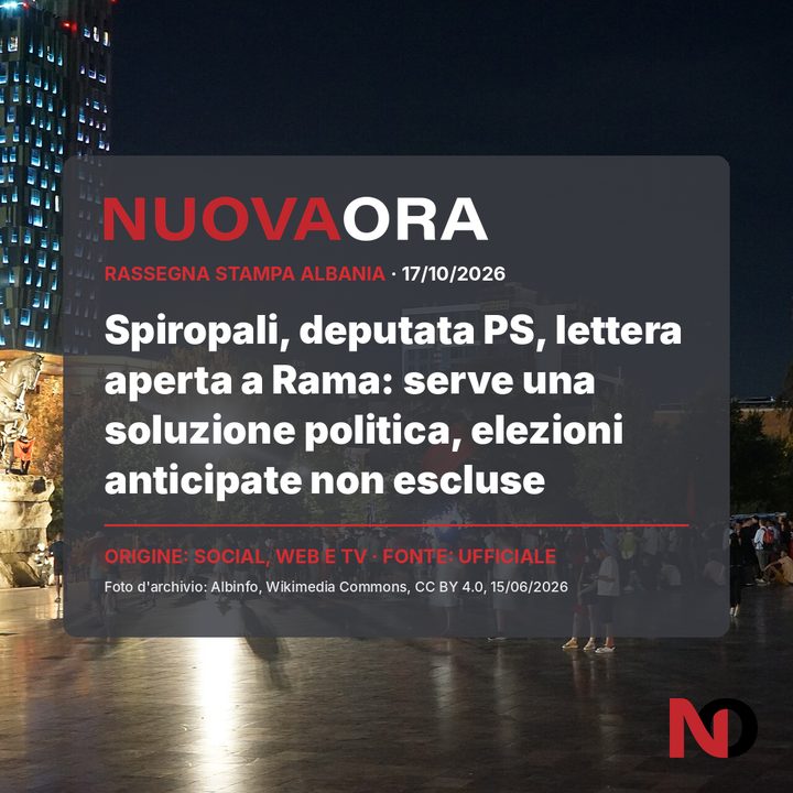 Spiropali, deputata PS, lettera aperta a Rama: serve una soluzione politica, elezioni anticipate non escluse