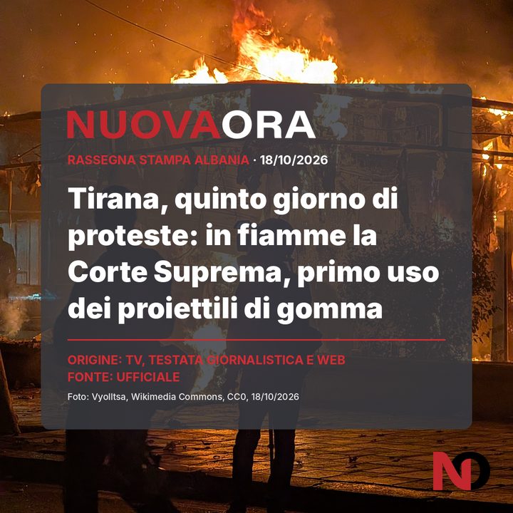 Tirana, quinto giorno di proteste: in fiamme la Corte Suprema, primo uso dei proiettili di gomma