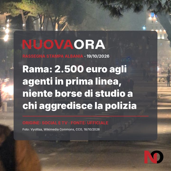 Rama: 2.500 euro agli agenti in prima linea, niente borse di studio a chi aggredisce la polizia