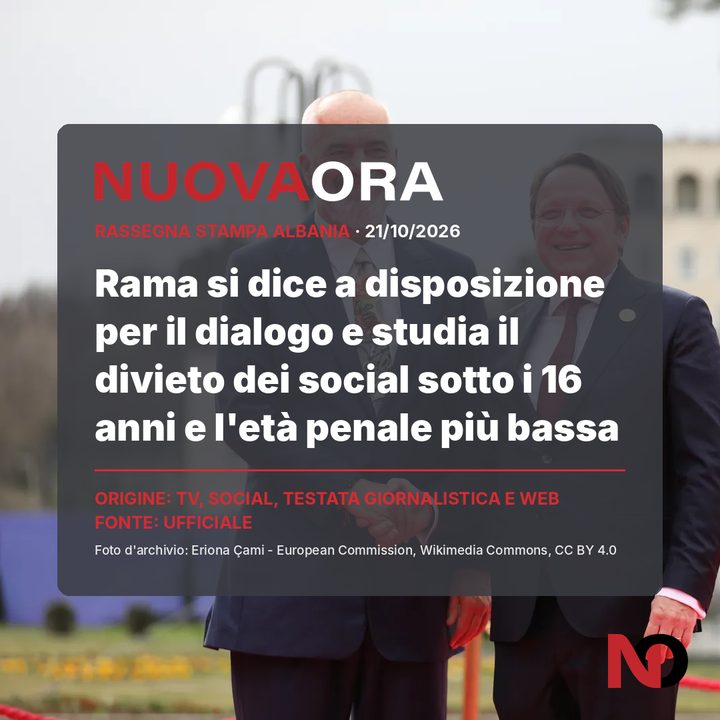 Rama si dice a disposizione per il dialogo e studia il divieto dei social sotto i 16 anni e l'età penale più bassa