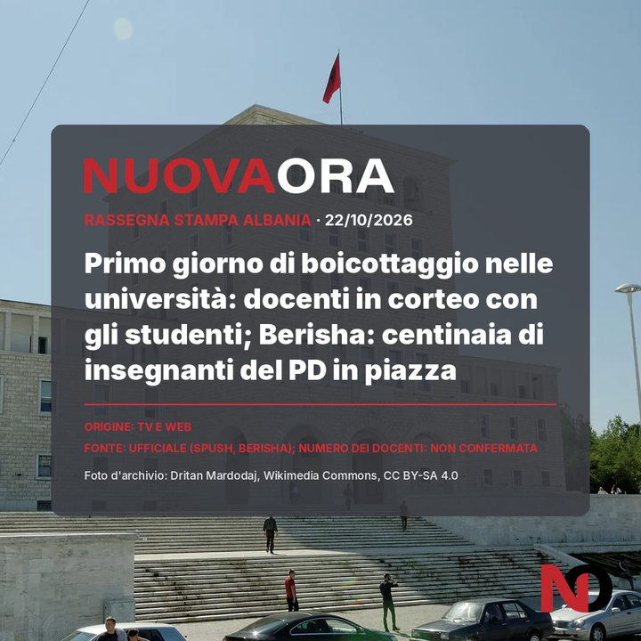 Primo giorno di boicottaggio nelle università: docenti in corteo con gli studenti; Berisha: centinaia di insegnanti del PD in piazza