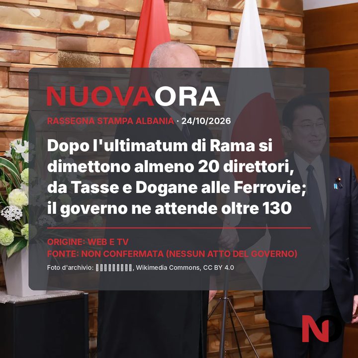 Dopo l'ultimatum di Rama si dimettono almeno 20 direttori, da Tasse e Dogane alle Ferrovie; il governo ne attende oltre 130