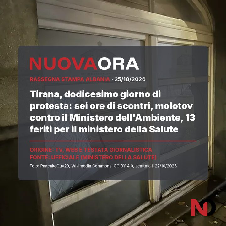 Tirana, dodicesimo giorno di protesta: sei ore di scontri, molotov contro il Ministero dell'Ambiente, 13 feriti per il ministero della Salute