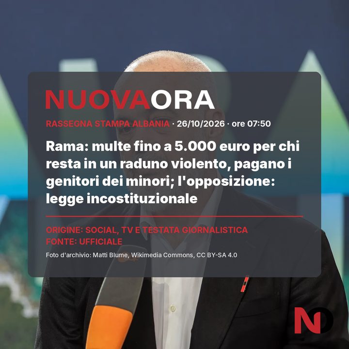 Rama: multe fino a 5.000 euro per chi resta in un raduno violento, pagano i genitori dei minori; l'opposizione: legge incostituzionale