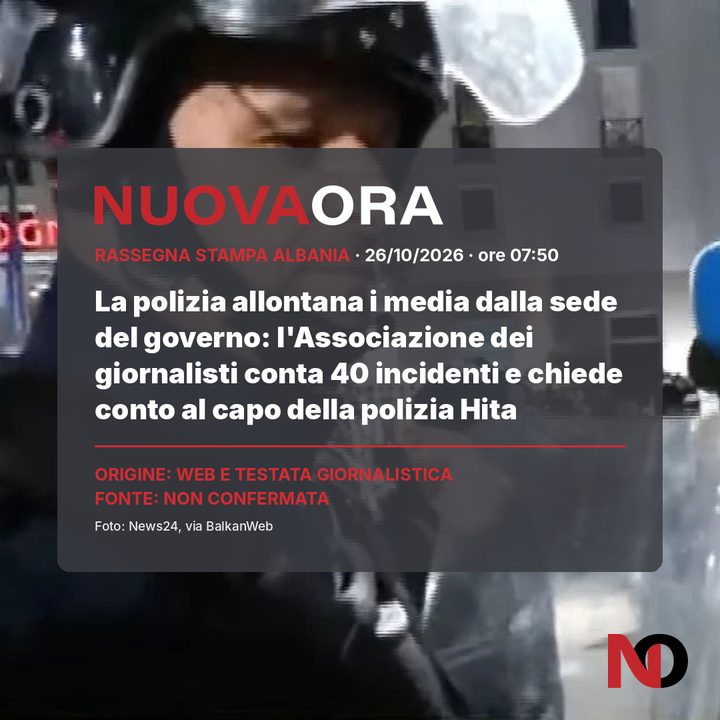 La polizia allontana i media dalla sede del governo: l'Associazione dei giornalisti conta 40 incidenti e chiede conto al capo della polizia Hita