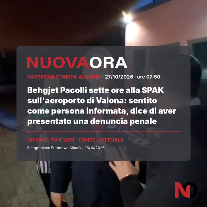 Behgjet Pacolli sette ore alla SPAK sull'aeroporto di Valona: sentito come persona informata, dice di aver presentato una denuncia penale